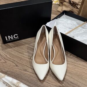 INC International Concepts Women's Cream Heels